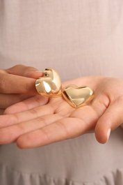Heliophilia Silver Pendientes de Oro con Recubrimiento de Laca